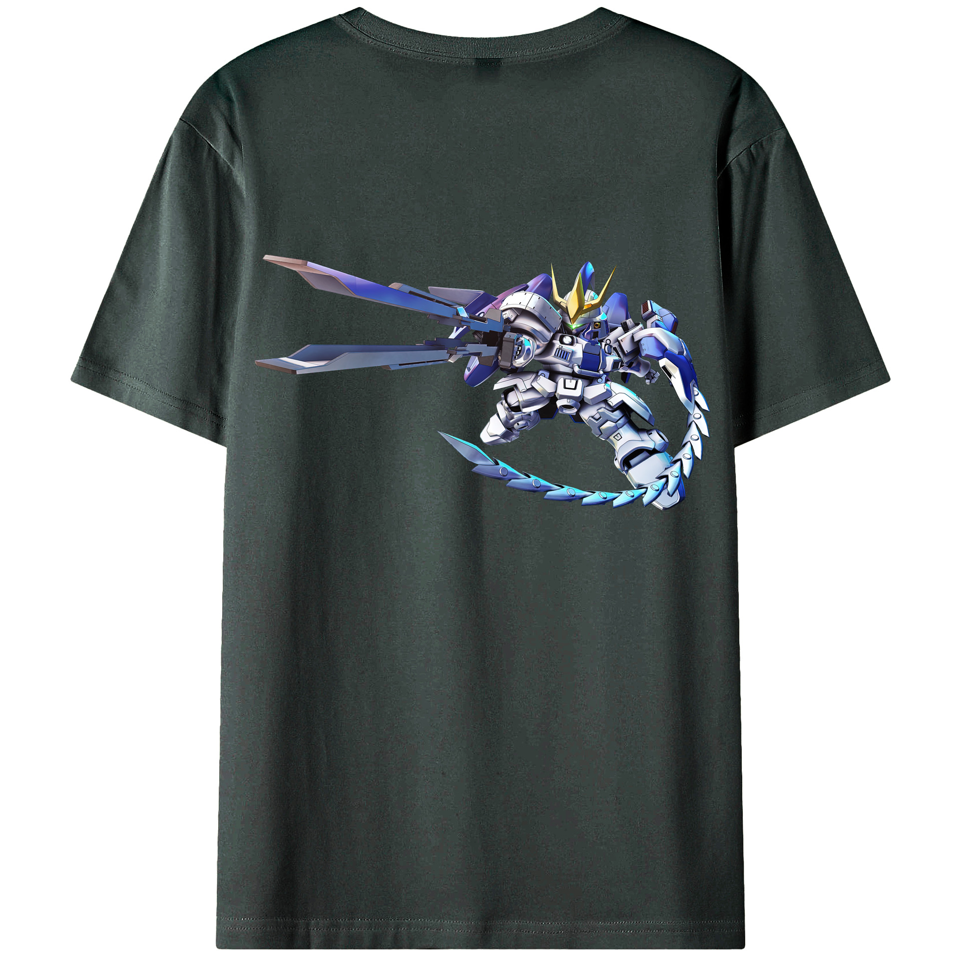（画像用） 機動戦士ガンダム Mobile Suit Gundam 綿100％ メンズ半袖Tシャツ（バックプリント） 通気性